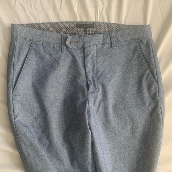 Men’s Ted Baker Classic Fit Trousers Mid Blue - Picture 5 of 12